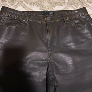 Chocolate Vegan Leather Pants